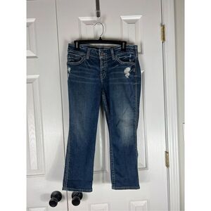 Silver Suki Womens Capri Jean Size 32/22.5